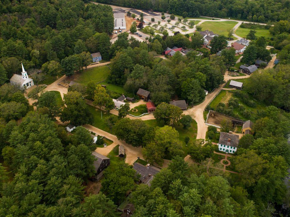 A shot of the Village taken from above
