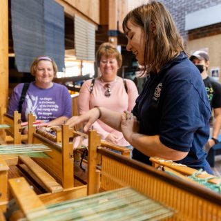 Weaving Demo at Museum Ed