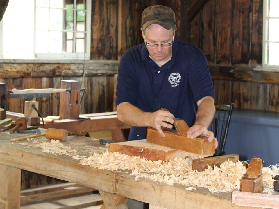 A Woodworker hard at work