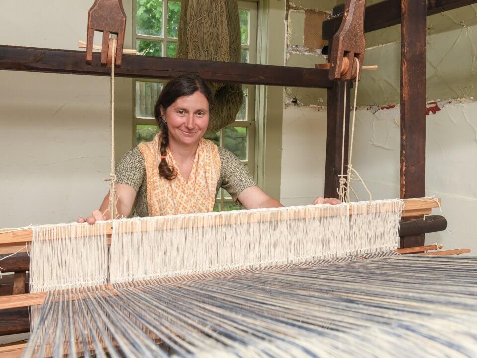 Weaving Demonstration at Coggeshall Farm Museum